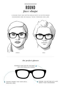 راهنمای شکل‌ صورت برای عینک